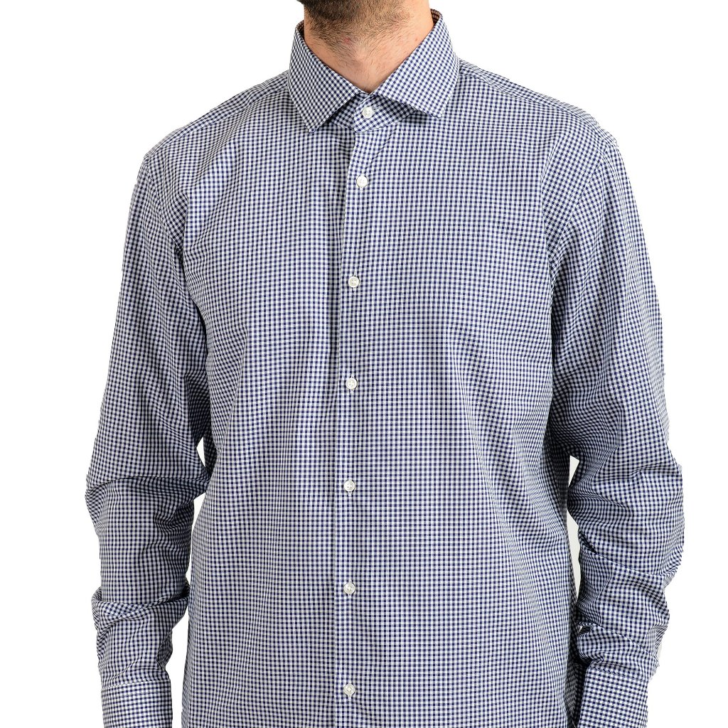 Hugo Boss Men's "Gordon" Regular Fit Plaid Long Sleeve Dress Shirt Us 17.5 It 44